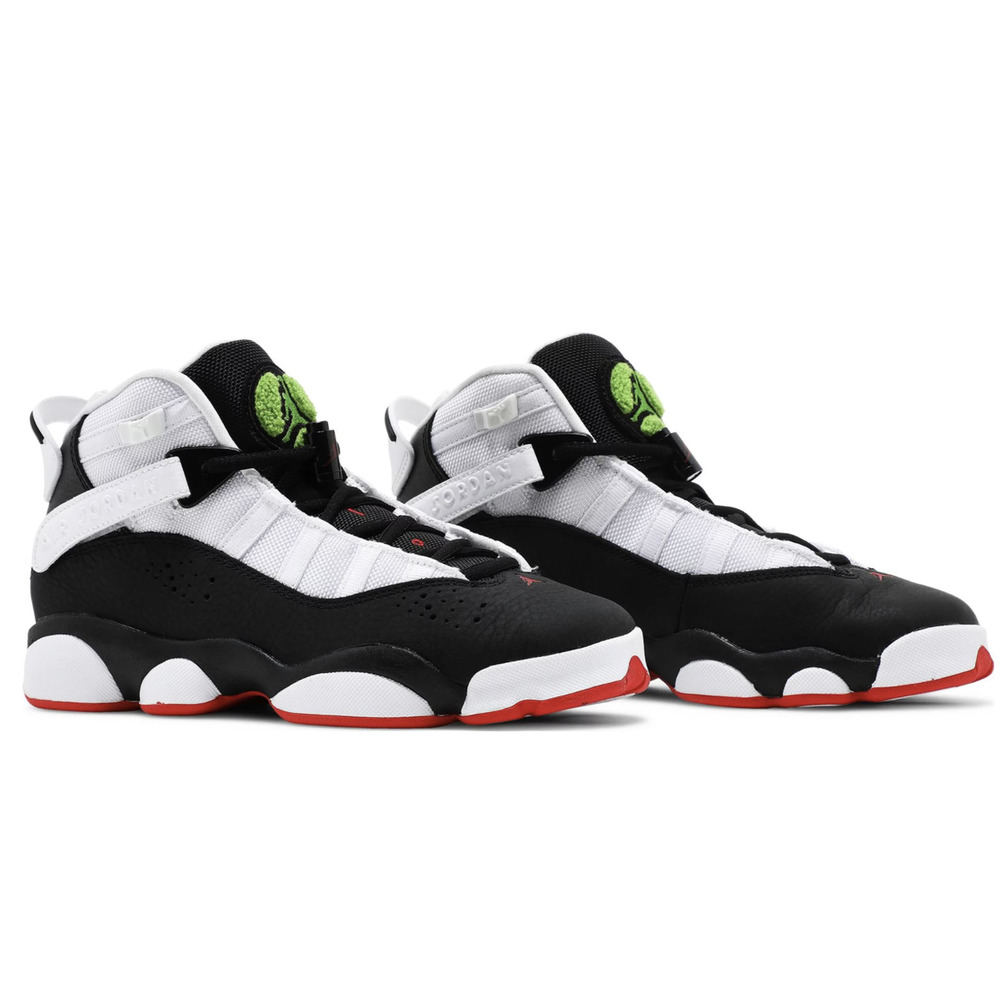 Air Jordan 6 Rings “He Got Game” (GS) Black University Red White Sz 6.5 Y Wmns 8